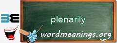 WordMeaning blackboard for plenarily